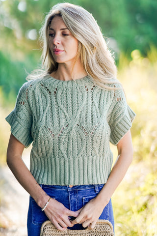 Cable Knit Sweater Top