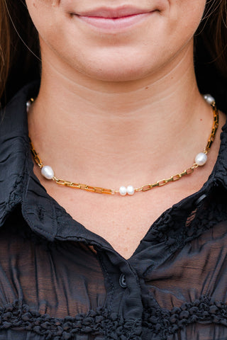 My Sister's Cottage | Waterproof | Pearl Link Necklace