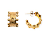 My Sister's Cottage | Waterproof | Textured Ball Hoop Earrings