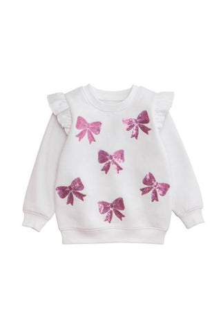 Bow Sequin Sweatshirt