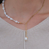 My Sister's Cottage | Waterproof | Freshwater Cultured Pearl Lariat Necklace (detail view 3)