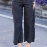 High Rise Crop Wide Leg Jeans