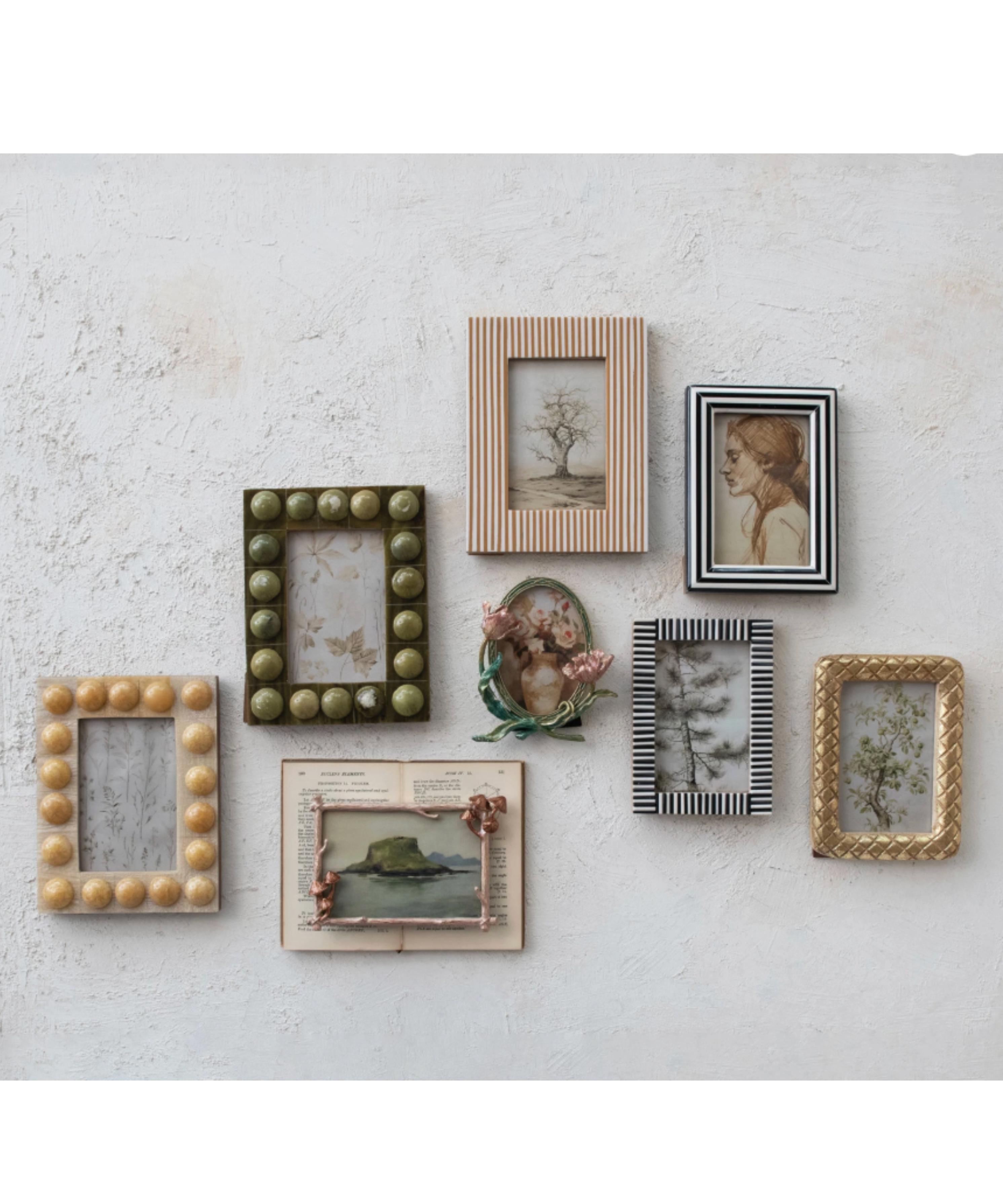 Black & White Ribbed Picture Frame