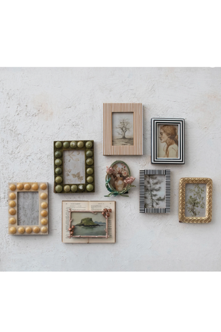 Black & White Ribbed Picture Frame