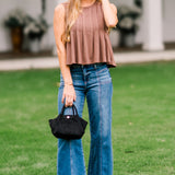 Pleated Front Sleeveless Top