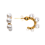 My Sister's Cottage | Waterproof | Open Pearl Hoop Earrings