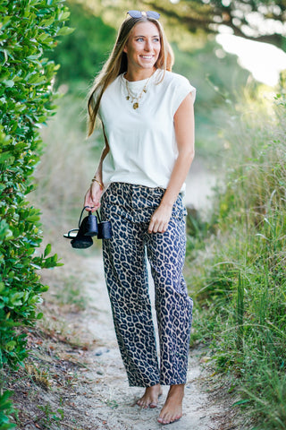 Vintage Leopard Barrel Jeans