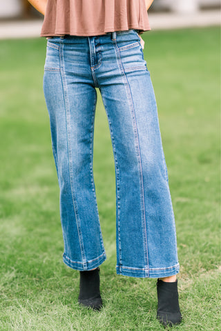 Mid Rise Patch Pocket Jeans