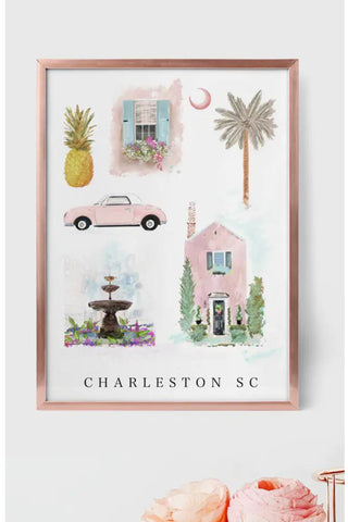 Charleston Elements- Art Print by Rebecca Illustrated