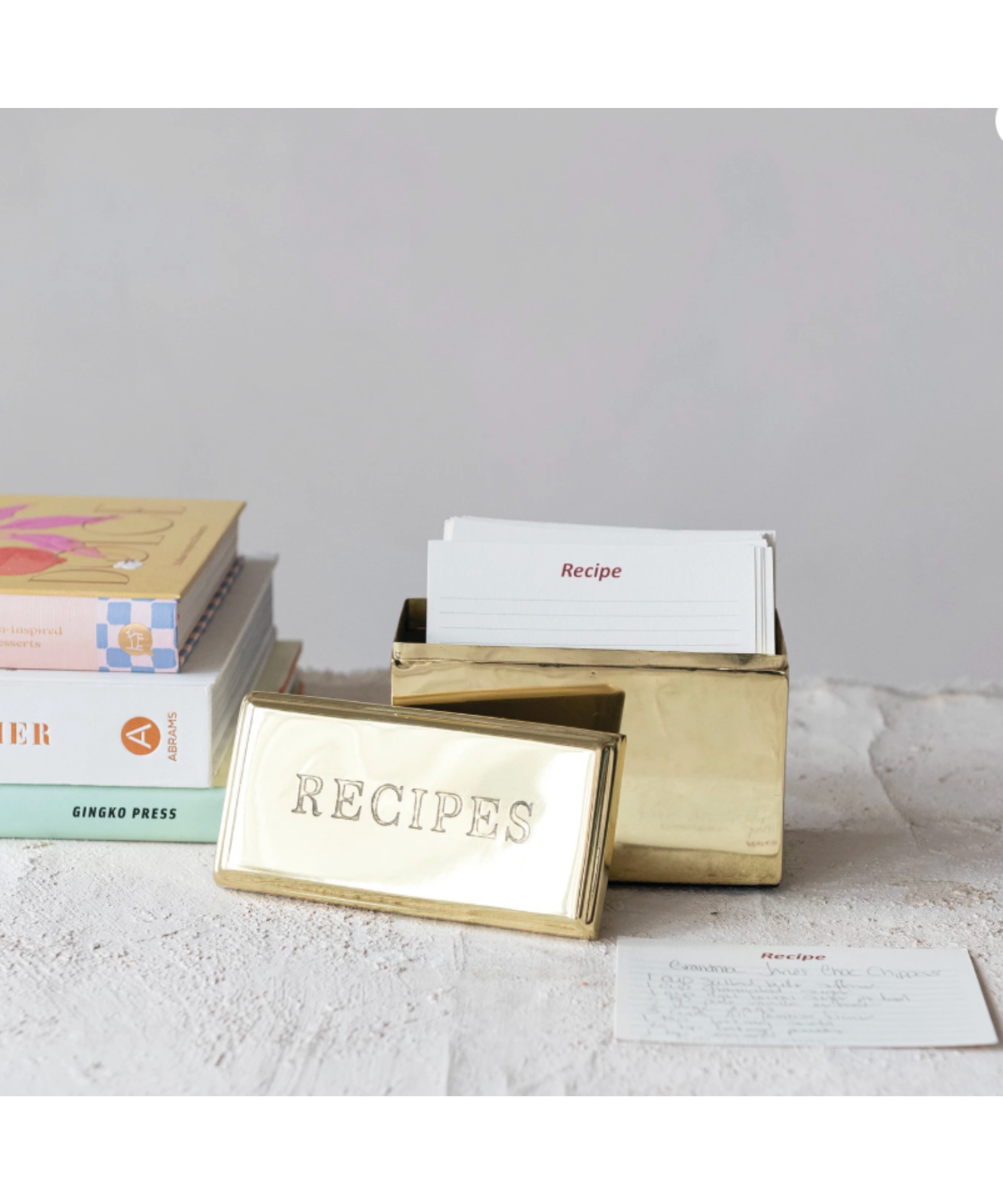 Etched "Recipes" Box