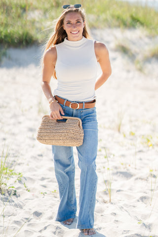 Mock Neck Knit Top