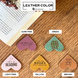 "Book Nerd" Leather Heart Bookmark Ear