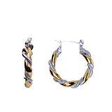 My Sister's Cottage | Waterproof | Mixed Metal Twisted Hoop Earrings