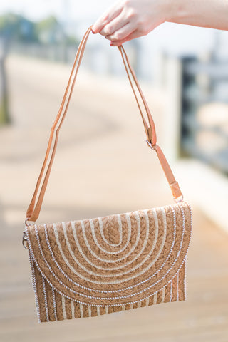 Braided Accent Clutch Bag