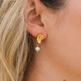 My Sister's Cottage | Waterproof | Nautilus Drop Earrings (detail view 3)