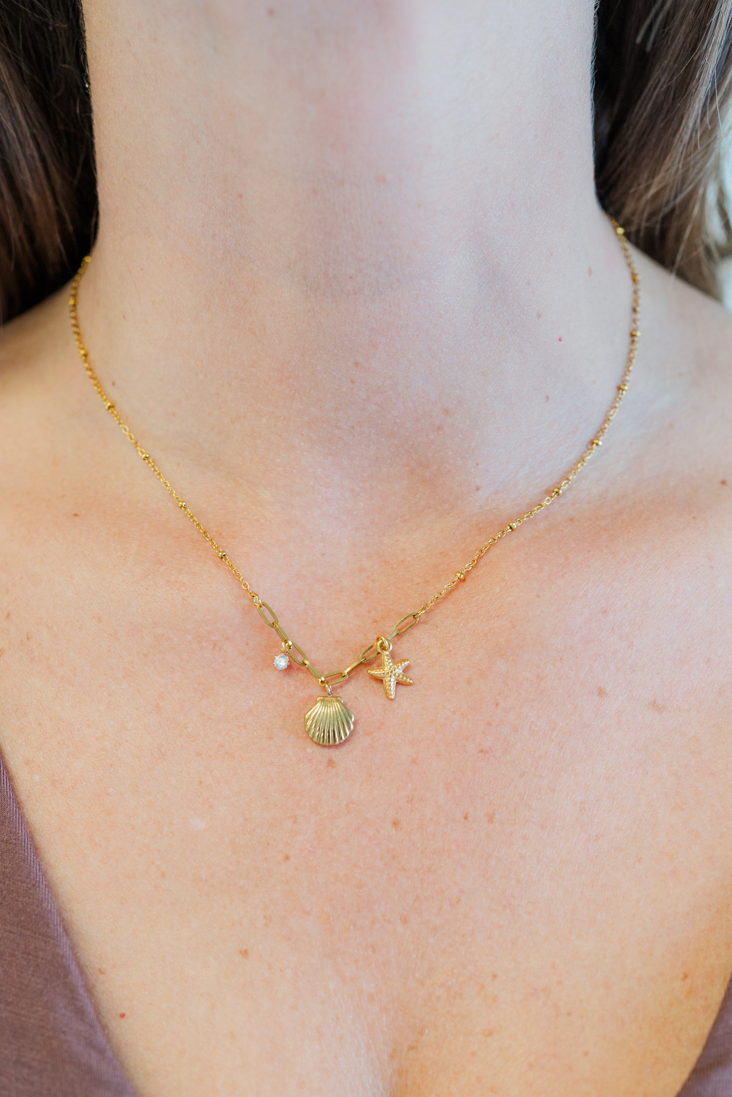 My Sister's Cottage | Waterproof | Ocean Charm Necklace (detail view 3)