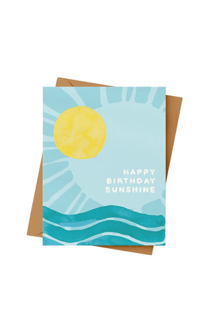 Happy Birthday Sunshine Beach Card