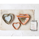Stoneware Heart Dish