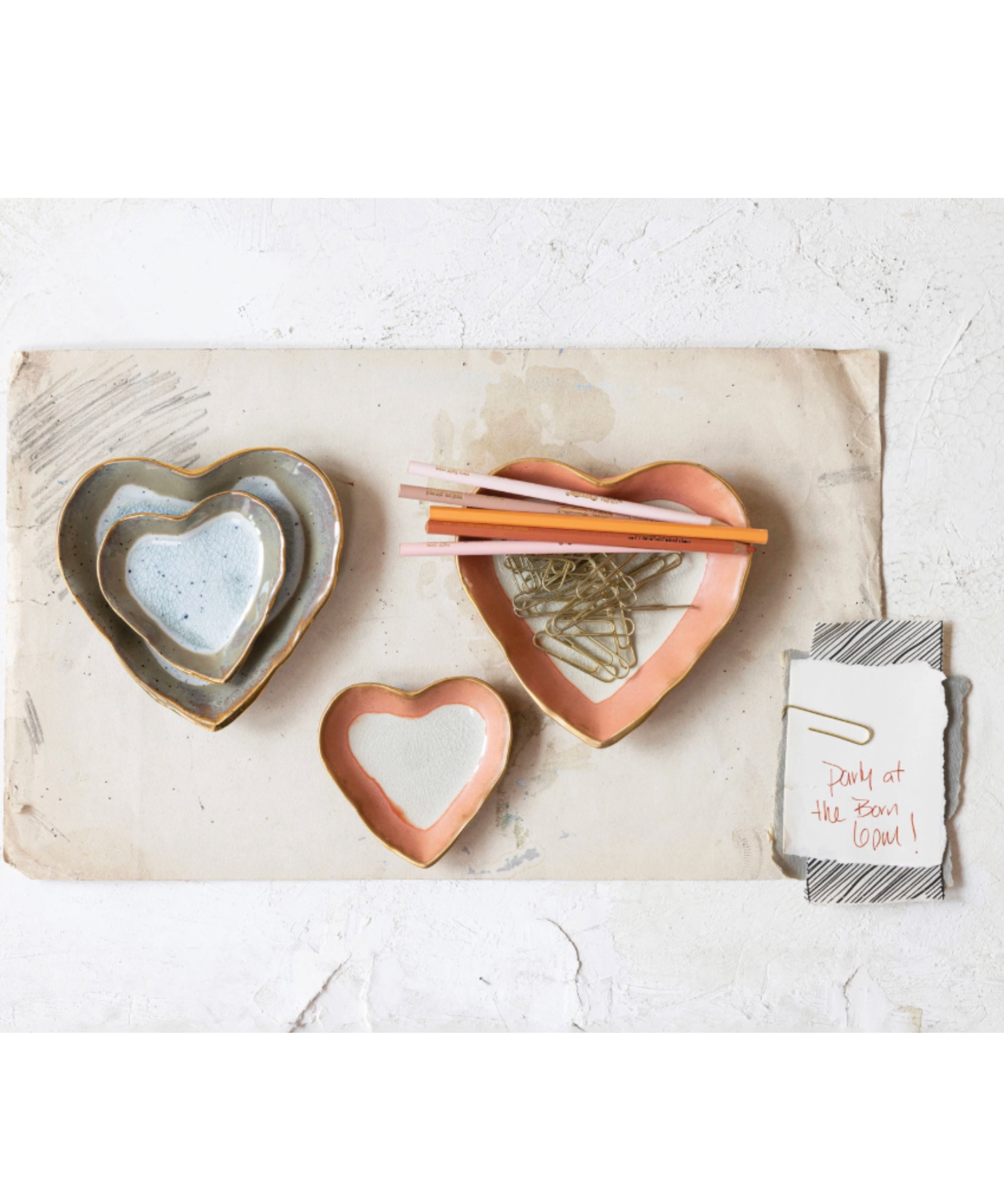 Stoneware Heart Dish