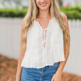 Bow Tie Sleeveless Top