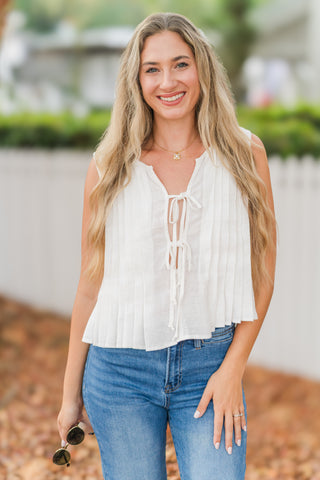 Bow Tie Sleeveless Top