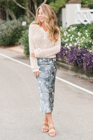 Knit Henley Pullover