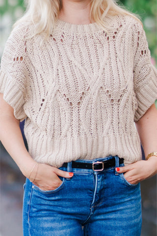 Cable Knit Sweater Top