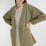 Light Weight Single Button V-Neck Jacket