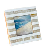 Beige Stripe Resin Photo Frame