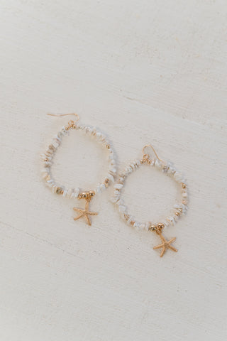 Beaded Starfish Earrings