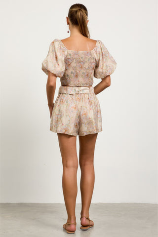 Scalloped Square Neck Top