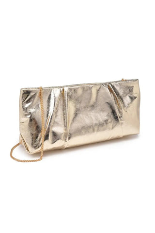 Sleek Pleated Clutch