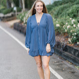 Long Sleeve Breeze Ruffle Dress
