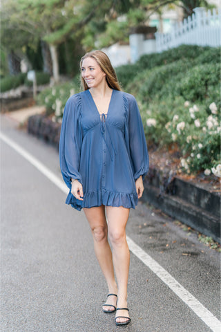 Long Sleeve Breeze Ruffle Dress