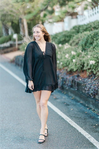 Long Sleeve Breeze Ruffle Dress