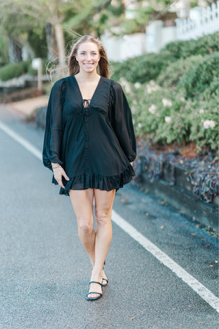 Long Sleeve Breeze Ruffle Dress