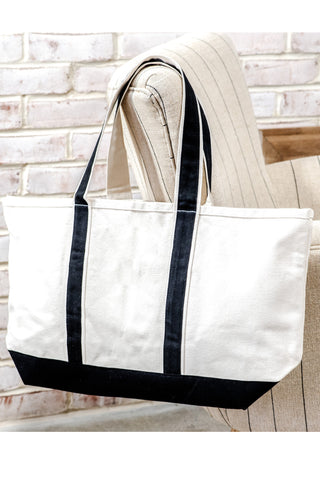 Canvas Accent Tote Bag