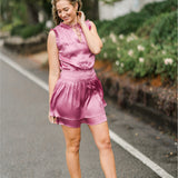 Sleeveless Cinch Waist Mini Dress