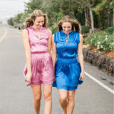 Sleeveless Cinch Waist Mini Dress