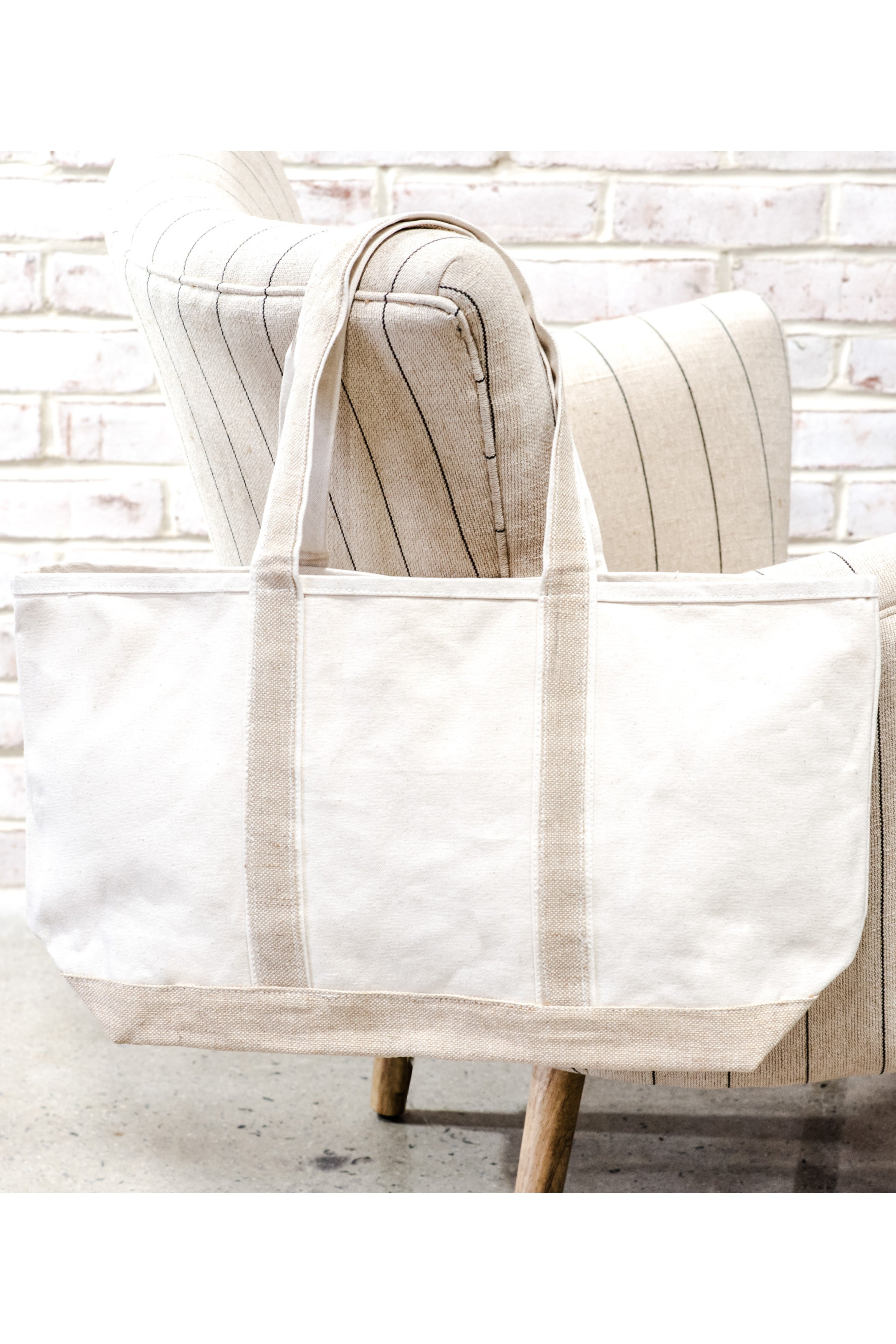 Canvas Accent Tote Bag - Thumbnail 2