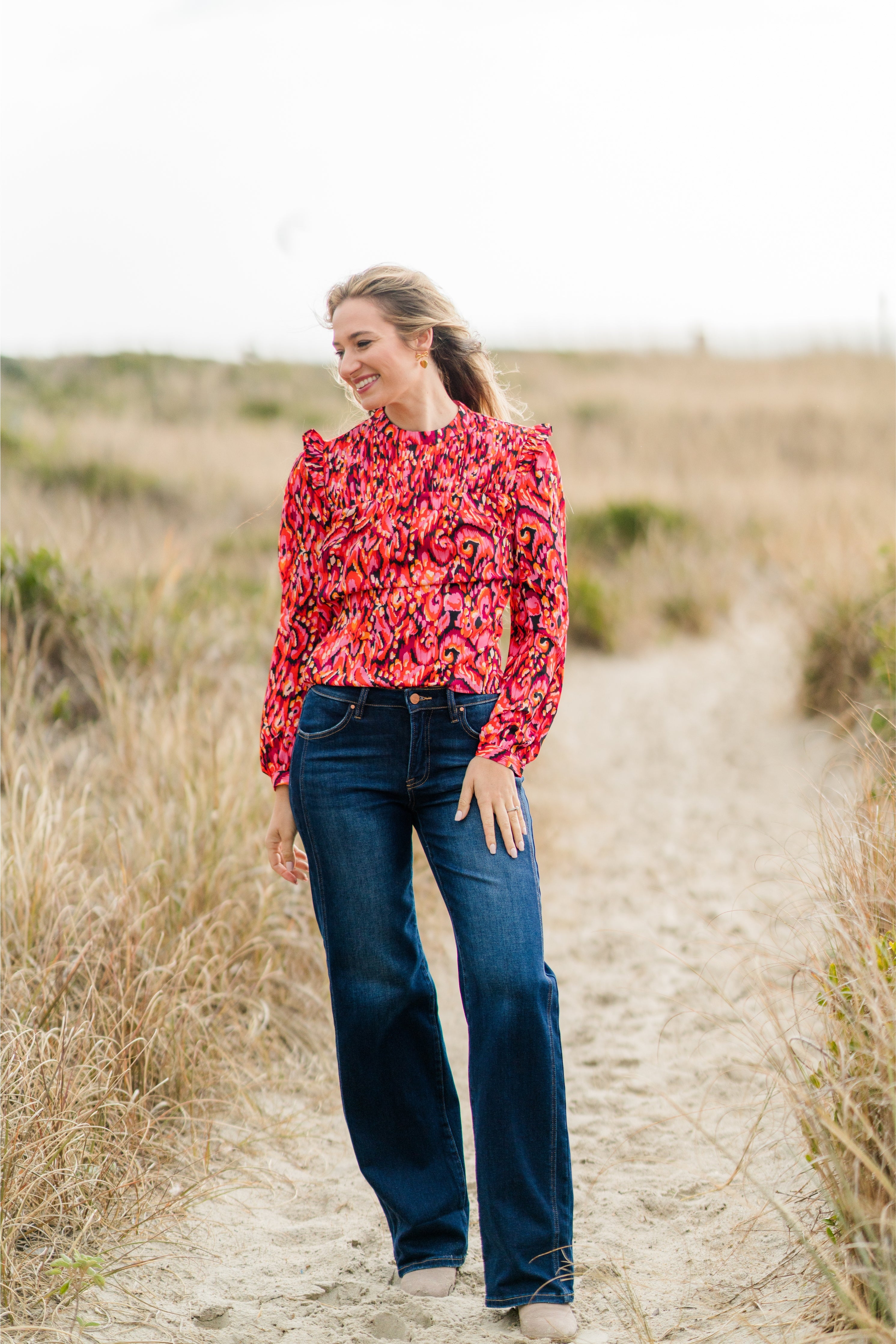 Vibrant Ruffle Blouse (detail view 2)