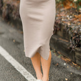 High-Waisted Midi Skirt