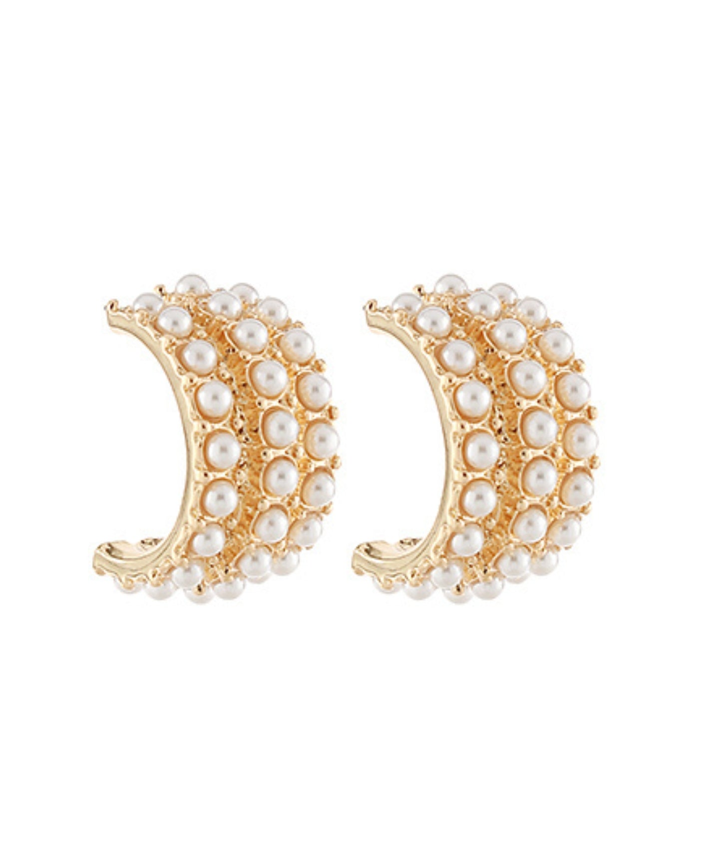Pearl Lined Hoops