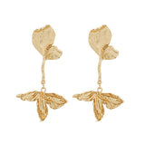 Textured Petal Drop Earrings