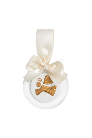 Gold Acrylic Disc Ornament