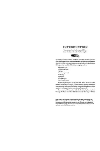 Know Your Bible Devotions For Teen Guys
