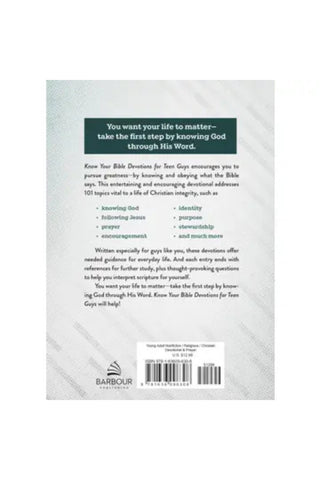 Know Your Bible Devotions For Teen Guys