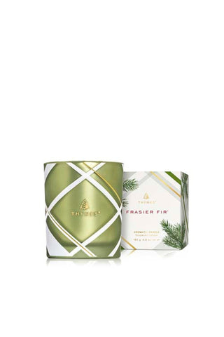 Frasier Fir Frosted Plaid Poured Candle