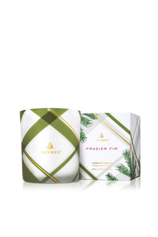 Frasier Fir Frosted Plaid Medium Poured Candle