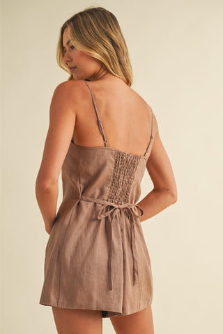 Sleeveless Square Neck Romper